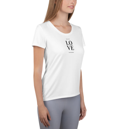 Allover-T-Shirt "LOVE. Ohne Liebe - kein Business" für lässige Business-Ladies